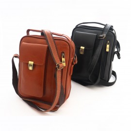 کیف چرم طبیعی اسپورت دستی و دوشی مدل آرنیکا مشکی