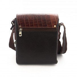 کیف چرم طبیعی اسپورت دوشی مدل آروین قهوه‌ای