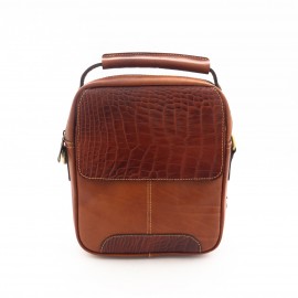 کیف چرم طبیعی اسپورت دستی و دوشی مدل آرتین عسلی