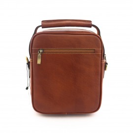 کیف چرم طبیعی اسپورت دستی و دوشی مدل آرتین عسلی