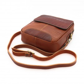 کیف چرم طبیعی اسپورت دستی و دوشی مدل آرتین عسلی