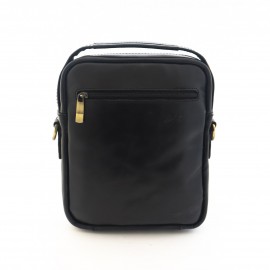 کیف چرم طبیعی اسپورت دستی و دوشی مدل آریا مشکی