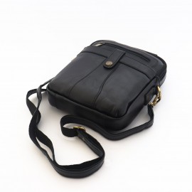 کیف چرم طبیعی اسپورت دستی و دوشی مدل آریا مشکی