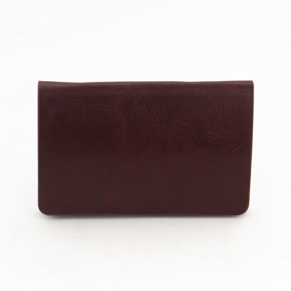 جا کارتی چرم طبیعی مدل ملودی قهوه‌ای