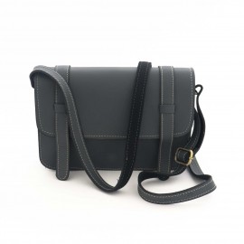 کیف چرم طبیعی زنانه دوشی طوسی