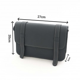 کیف چرم طبیعی زنانه دوشی طوسی