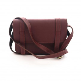 کیف چرم طبیعی زنانه دوشی زرشکی