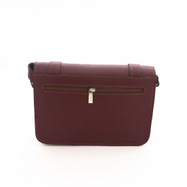 کیف چرم طبیعی زنانه دوشی زرشکی