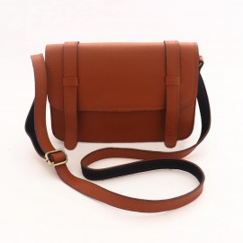 کیف چرم طبیعی زنانه دوشی عسلی