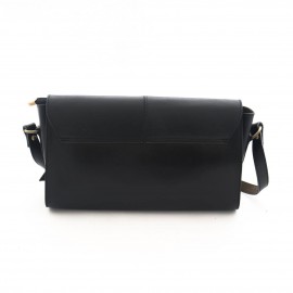 کیف چرم طبیعی زنانه دوشی سگکی مشکی