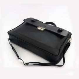 کیف چرم طبیعی اداری دستی و دوشی مدل آرتا مشکی