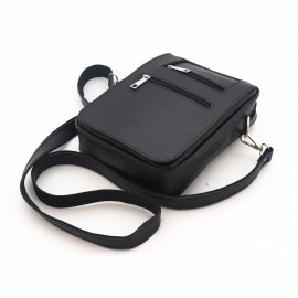 کیف چرم طبیعی اسپورت دوشی مدل آیهان مشکی