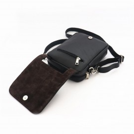 کیف چرم طبیعی اسپورت دوشی مدل آیهان مشکی