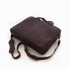 کیف چرم طبیعی اداری دستی و دوشی مدل آرسان زرشکی arsan