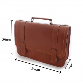 کیف چرم طبیعی اداری دستی و دوشی مدل آرسین عسلی arsin