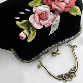 کیف دستدوز زنانه مجلسی دستی و دوشی مدل بیتا مشکی bita