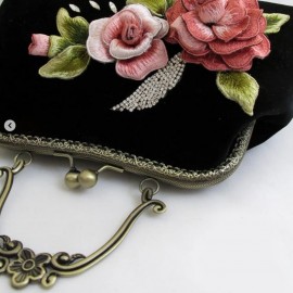 کیف دستدوز زنانه مجلسی دستی و دوشی مدل بیتا مشکی bita