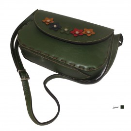 کیف چرم طبیعی زنانه دوشی مدل ویدا سبز vida