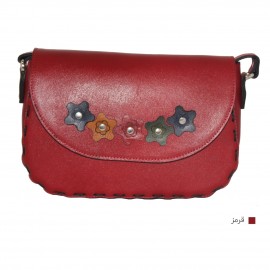کیف چرم طبیعی زنانه دوشی مدل ویدا قرمز vida