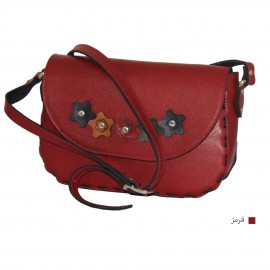 کیف چرم طبیعی زنانه دوشی مدل ویدا قرمز vida