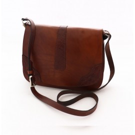 کیف چرم طبیعی زنانه دوشی مدل شرمین عسلی sharmin