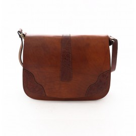 کیف چرم طبیعی زنانه دوشی مدل شرمین عسلی sharmin