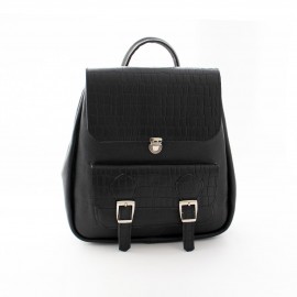 کوله پشتی چرم طبیعی مدل درسا مشکی