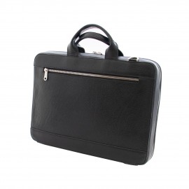 کیف چرم طبیعی لب تاپ و اداری دستی و دوشی مدل سامان مشکی saman