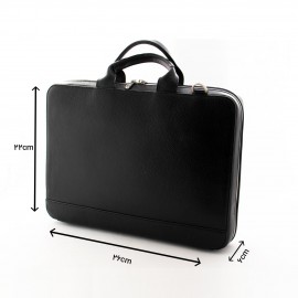 کیف چرم طبیعی لب تاپ و اداری دستی و دوشی مدل سامان مشکی saman