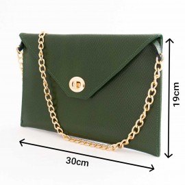 کیف چرم طبیعی زنانه دوشی مدل A10 سبز طرح کرکودیل 