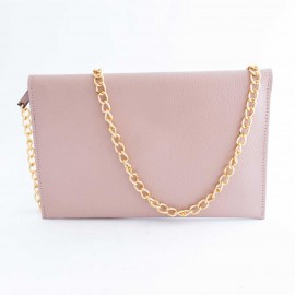 کیف چرم طبیعی زنانه دوشی مدل A10 گلبهی طرح کرکودیل 