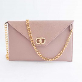 کیف چرم طبیعی زنانه دوشی مدل A10 گلبهی طرح کرکودیل 