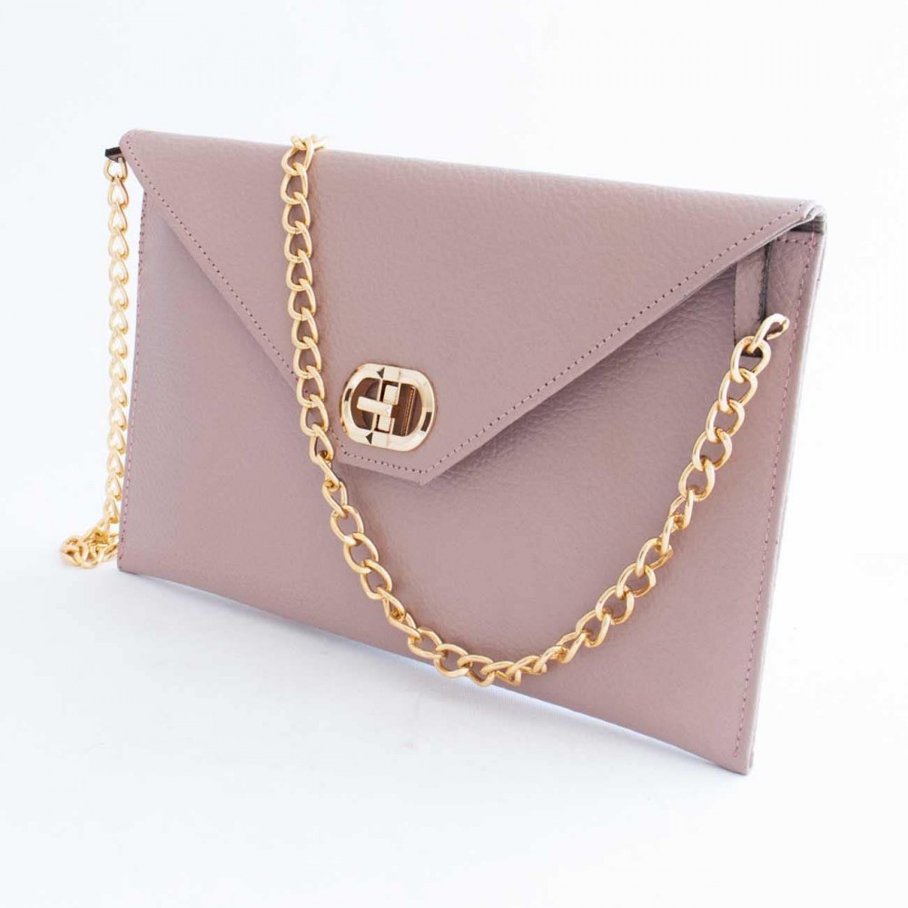 کیف چرم طبیعی زنانه دوشی مدل A10 گلبهی طرح کرکودیل 