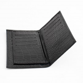 ست کیف و کمربند چرم طبیعی طرح کروکودیل مردانه مشکی کد 103