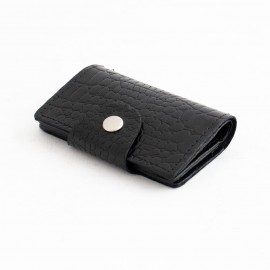 جاکارتی چرم طبیعی طرح کروکودیل مشکی کد 140