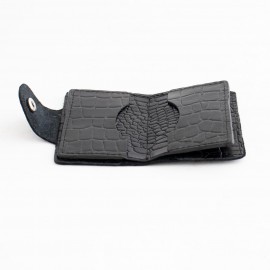 جاکارتی چرم طبیعی طرح کروکودیل مشکی کد 140