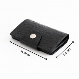 جاکارتی چرم طبیعی طرح کروکودیل مشکی کد 140