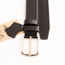 ست کیف و کمربند چرم طبیعی طرح نوپا مردانه مشکی کد 105