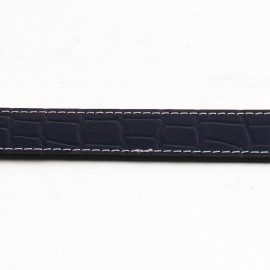 ست کیف و کمربند چرم طبیعی طرح کروکودیل مردانه سرمه ای دو تکه کد 108