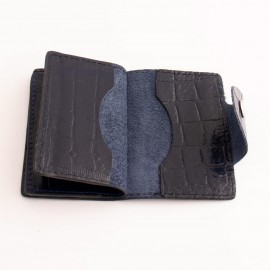 جاکارتی چرم طبیعی طرح کروکودیل سرمه ای کد 142