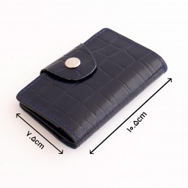 جاکارتی چرم طبیعی طرح کروکودیل سرمه ای کد 142