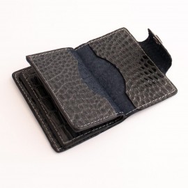 جاکارتی چرم طبیعی طرح کروکودیل طوسی کد 143