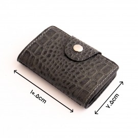 جاکارتی چرم طبیعی طرح کروکودیل طوسی کد 143