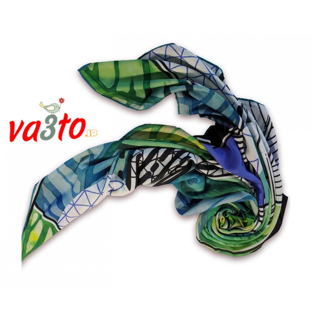 روسری طرح دار مدل برگ