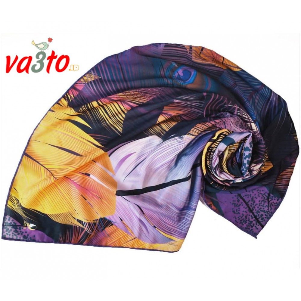 روسری طرح دار مدل پر طاووس