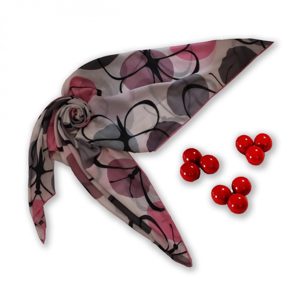 روسری طرح دار مدل پروانه