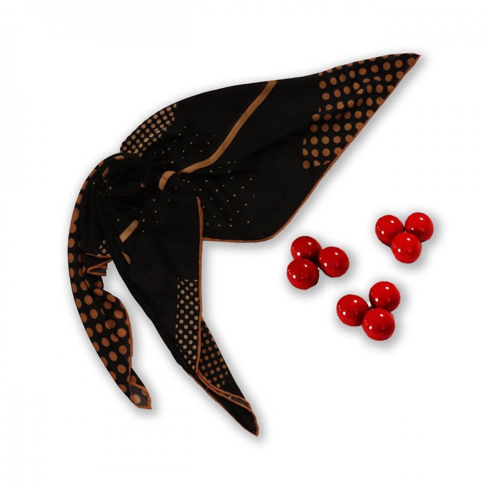 روسری طرح دار مدل توپی