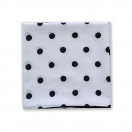 روسری طرح دار مدل توپی سفید