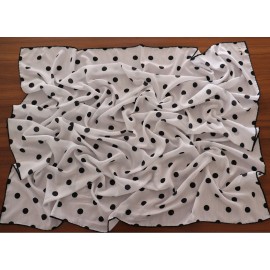 روسری طرح دار مدل توپی سفید