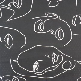 شال طرح دار مدل چهره